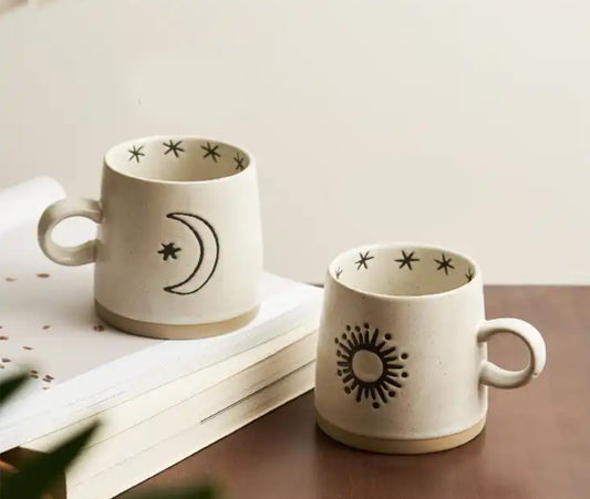 Charming Ceramic Moon & Star Mug 400ml